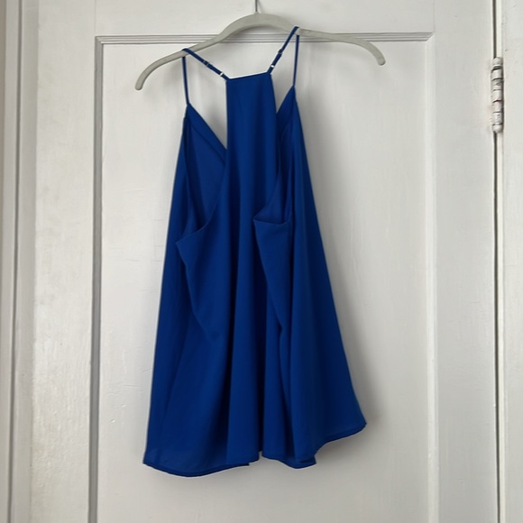 FOROLAV Women's V Neck Tank Tops Chiffon Cami with Adjustable Spaghetti Straps - Picture 8 of 9